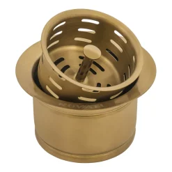 Hot Extended Garbage Disposal Flange with Deep Basket Strainer in PVD Sink Drains, Disposer Flanges & Air Gaps|Gunmetal, Brass, & Gold