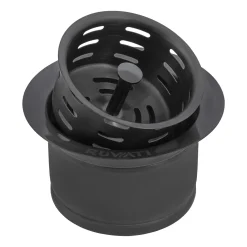 Hot Extended Garbage Disposal Flange with Deep Basket Strainer in PVD Sink Drains, Disposer Flanges & Air Gaps|Gunmetal, Brass, & Gold