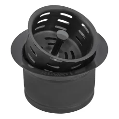 Hot Extended Garbage Disposal Flange with Deep Basket Strainer in PVD Sink Drains, Disposer Flanges & Air Gaps|Gunmetal, Brass, & Gold