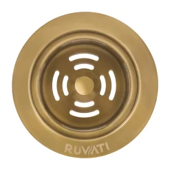 Hot Extended Garbage Disposal Flange with Deep Basket Strainer in PVD Sink Drains, Disposer Flanges & Air Gaps|Gunmetal, Brass, & Gold