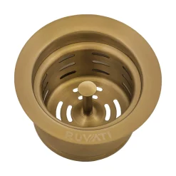 Hot Extended Garbage Disposal Flange with Deep Basket Strainer in PVD Sink Drains, Disposer Flanges & Air Gaps|Gunmetal, Brass, & Gold