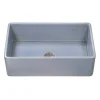 Discount 33" Fireclay Distressed Finish Farmhouse Apron-Front Kitchen Sink Reversible - Coastal Blue Single Bowl Sinks|Apron Front / Farmhouse Sinks