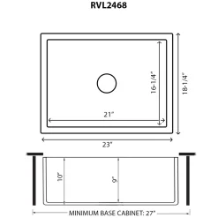 Best 23" Fireclay Farmhouse Kitchen Laundry Utility Sink Single Bowl in White Single Bowl Sinks|Apron Front / Farmhouse Sinks