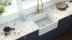 Best 23" Fireclay Farmhouse Kitchen Laundry Utility Sink Single Bowl in White Single Bowl Sinks|Apron Front / Farmhouse Sinks