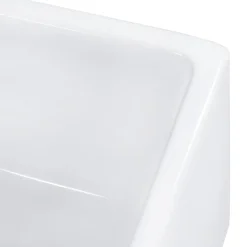 30" Fireclay Farmhouse Offset Drain Single Bowl Kitchen Sink White Single Bowl Sinks