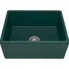 Outlet 23" Fireclay Farmhouse Sink in Emerald Green Single Bowl Sinks|Apron Front / Farmhouse Sinks