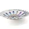 Sale 20" Glass Art Drop In Round Decorative Pattern Bathroom Sink - Spira Luxe Pearl White Above Counter / Vessel Sinks