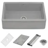 Clearance 33" Granite Composite Farmhouse Workstation Apron Front Kitchen Sink Single Bowl Sinks|Apron Front / Farmhouse Sinks