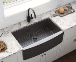 New 36" Gunmetal Apron Front Stainless Steel Kitchen Sink Stainless Steel Sinks|Gunmetal, Brass, & Gold