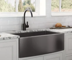 New 33" Gunmetal Apron Front Stainless Steel Kitchen Sink Stainless Steel Sinks|Gunmetal, Brass, & Gold