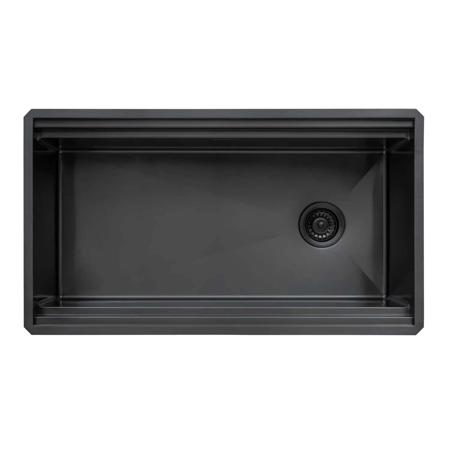 33" Gunmetal Double Ledge Small Radius Stainless Steel Workstation Kitchen Sink Undermount Sinks|Single Bowl Sinks