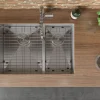 Outlet Low-Divide Undermount Tight Radius 60/40 Double Bowl 16 Gauge Stainless Steel Kitchen Sink Stainless Steel Sinks|Double Bowl Sinks