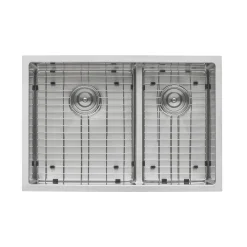 Outlet Low-Divide Undermount Tight Radius 60/40 Double Bowl 16 Gauge Stainless Steel Kitchen Sink Stainless Steel Sinks|Double Bowl Sinks
