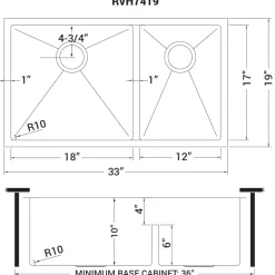 Outlet Low-Divide Undermount Tight Radius 60/40 Double Bowl 16 Gauge Stainless Steel Kitchen Sink Stainless Steel Sinks|Double Bowl Sinks