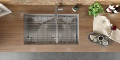 Outlet Low-Divide Undermount Tight Radius 60/40 Double Bowl 16 Gauge Stainless Steel Kitchen Sink Stainless Steel Sinks|Double Bowl Sinks