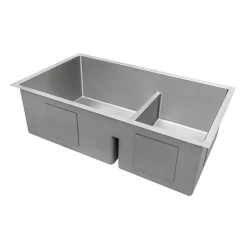 Outlet Low-Divide Undermount Tight Radius 60/40 Double Bowl 16 Gauge Stainless Steel Kitchen Sink Stainless Steel Sinks|Double Bowl Sinks