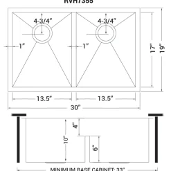Outlet Low-Divide Undermount Tight Radius 50/50 Double Bowl 16 Gauge Stainless Steel Kitchen Sink Stainless Steel Sinks|Double Bowl Sinks