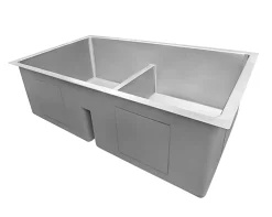 Outlet Low-Divide Undermount Tight Radius 50/50 Double Bowl 16 Gauge Stainless Steel Kitchen Sink Stainless Steel Sinks|Double Bowl Sinks
