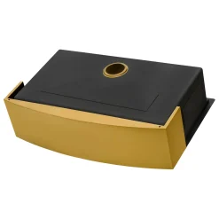 Online 33" Matte Gold Workstation Apron Front Stainless Steel Kitchen Sink Single Bowl Sinks|Stainless Steel Sinks