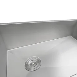 Outlet 30" Offset Drain Undermount Single Bowl 16 Gauge Kitchen Sink Stainless Steel Sinks|Single Bowl Sinks