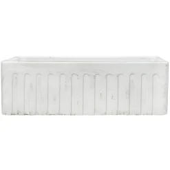 Best 33" Reversible Distressed White Fireclay Farmhouse Apron Front Kitchen Sink Single Bowl Sinks