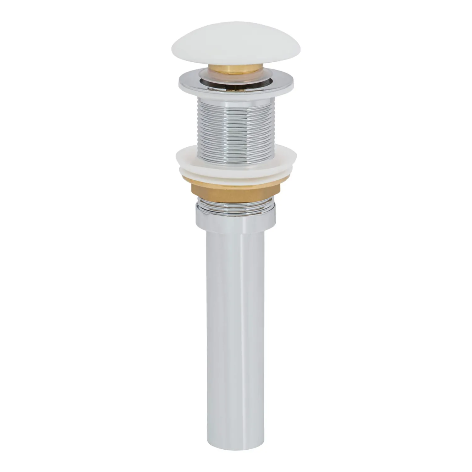 Outlet 14" Round Bathroom Vessel Sink | White with Gold Exterior Above Counter / Vessel Sinks