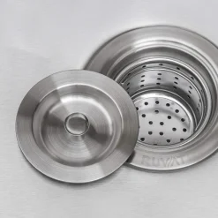 Clearance RVA1025 Kitchen Sink Basket Strainer in Stainless Steel Sink Drains, Disposer Flanges & Air Gaps
