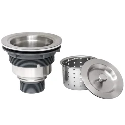Clearance RVA1025 Kitchen Sink Basket Strainer in Stainless Steel Sink Drains, Disposer Flanges & Air Gaps