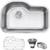 Best RVM4700 32" Undermount 16 Gauge Single Bowl Kitchen Sink Stainless Steel Sinks|Single Bowl Sinks