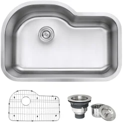 Best RVM4700 32" Undermount 16 Gauge Single Bowl Kitchen Sink Stainless Steel Sinks|Single Bowl Sinks