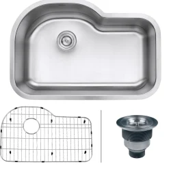Best RVM4700 32" Undermount 16 Gauge Single Bowl Kitchen Sink Stainless Steel Sinks|Single Bowl Sinks