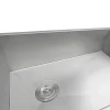 Online 32" Slope Bottom Offset Drain Reversible Kitchen Sink Undermount 16 Gauge Stainless Steel Stainless Steel Sinks|Single Bowl Sinks