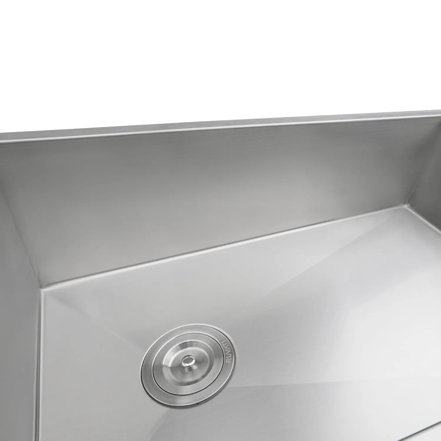 Online 32" Slope Bottom Offset Drain Reversible Kitchen Sink Undermount 16 Gauge Stainless Steel Stainless Steel Sinks|Single Bowl Sinks