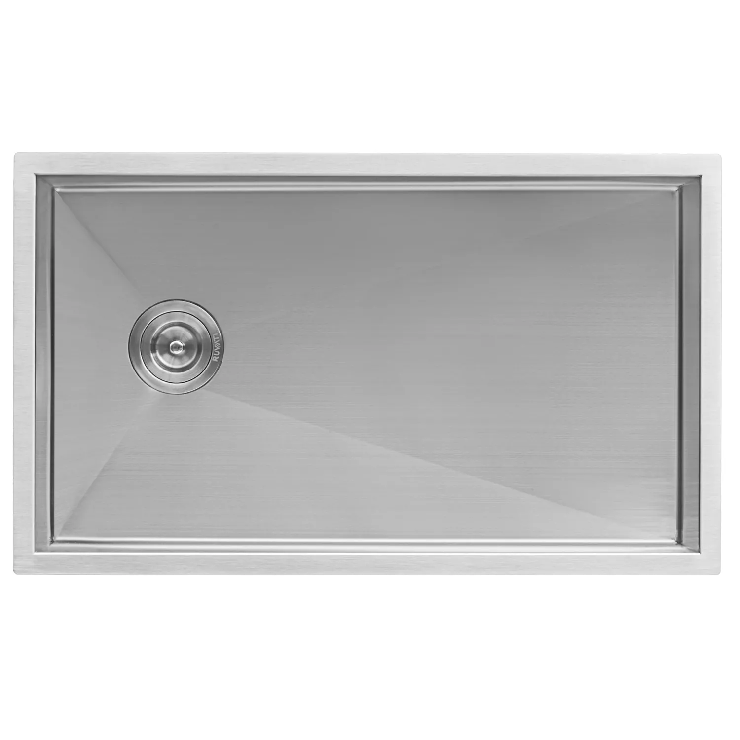 Online 32" Slope Bottom Offset Drain Reversible Kitchen Sink Undermount 16 Gauge Stainless Steel Stainless Steel Sinks|Single Bowl Sinks