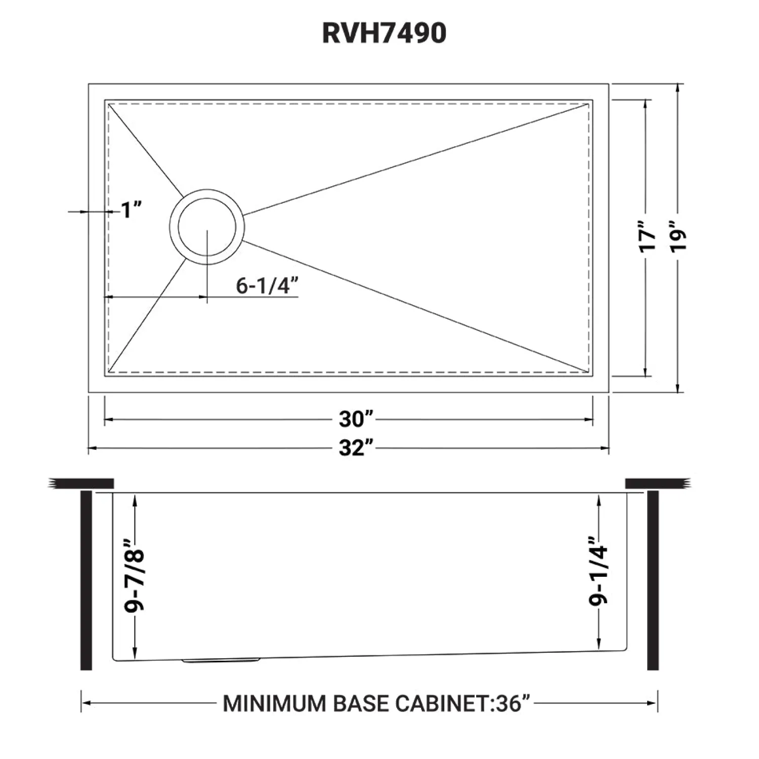 Online 32" Slope Bottom Offset Drain Reversible Kitchen Sink Undermount 16 Gauge Stainless Steel Stainless Steel Sinks|Single Bowl Sinks
