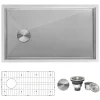 Sale 27" Slope Bottom Offset Drain Undermount Single Bowl Kitchen Sink Stainless Steel Stainless Steel Sinks|Single Bowl Sinks
