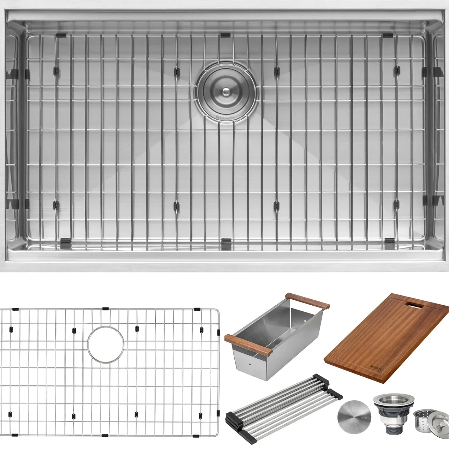 Discount 30" Small Radius Stainless Undermount Workstation Kitchen Sink Workstation Sinks|Stainless Steel Sinks