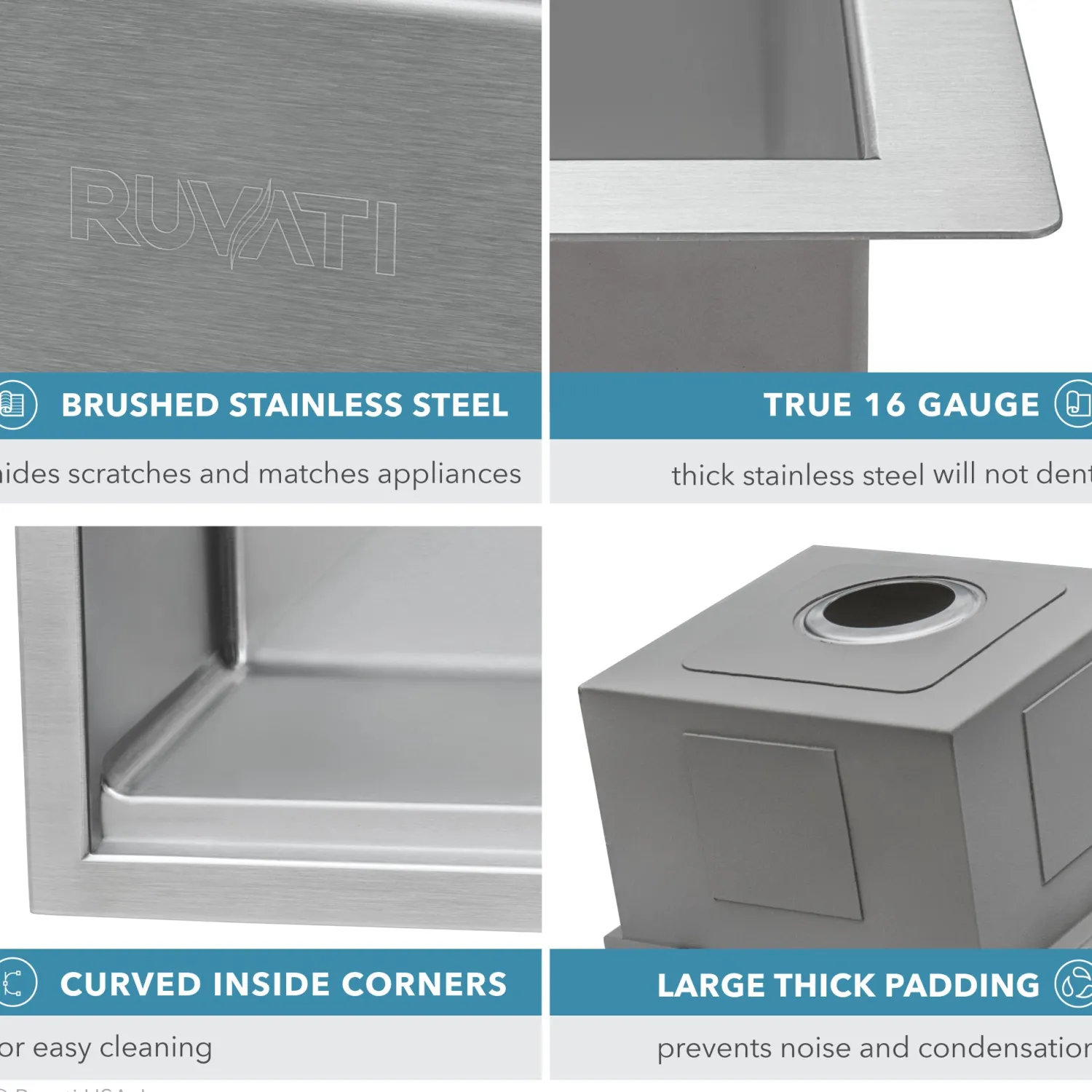 Discount 30" Small Radius Stainless Undermount Workstation Kitchen Sink Workstation Sinks|Stainless Steel Sinks