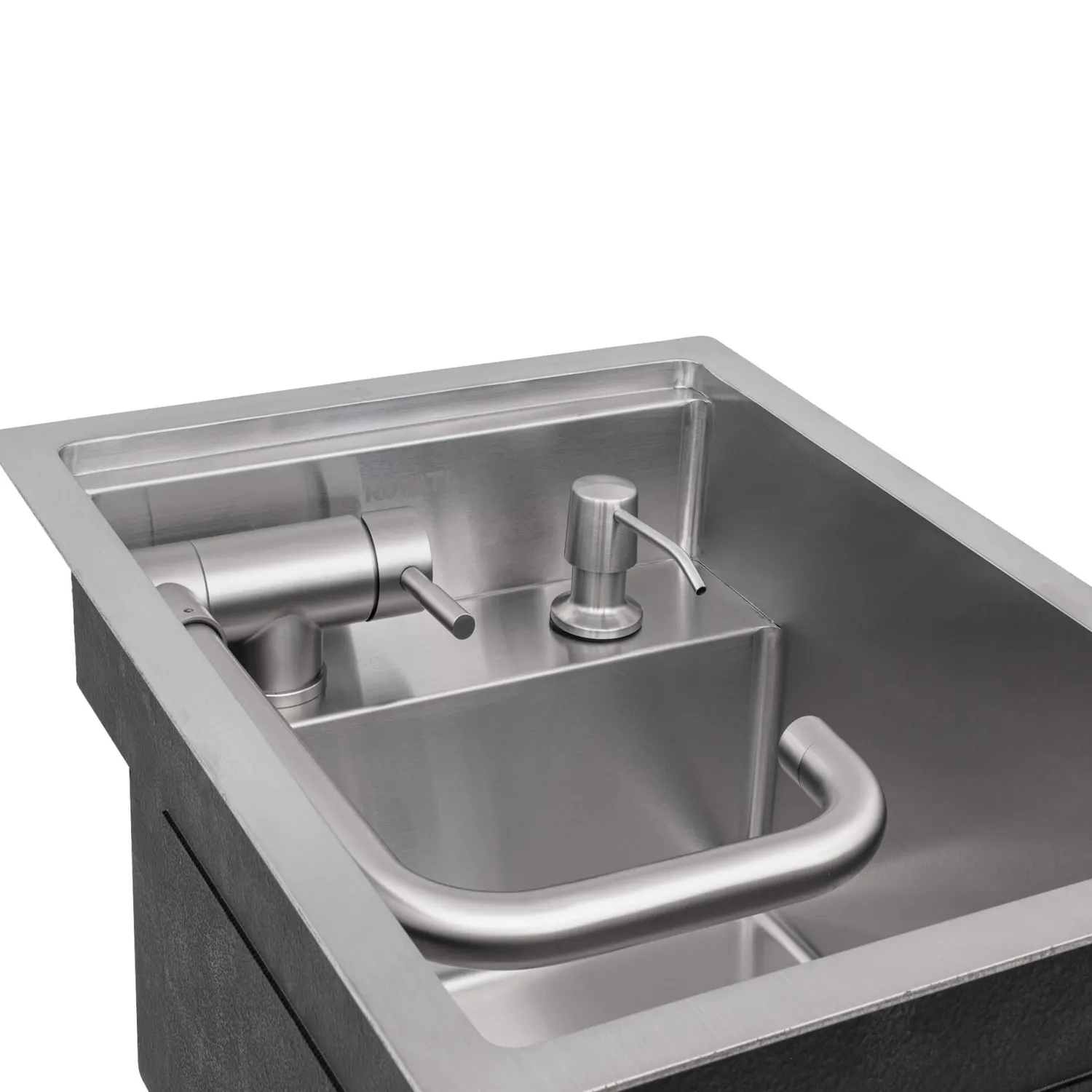 Hot 15" Stainless Steel RV Sink With Concealed Faucet and Soap Dispenser Bar / Prep Sinks|Workstation Sinks