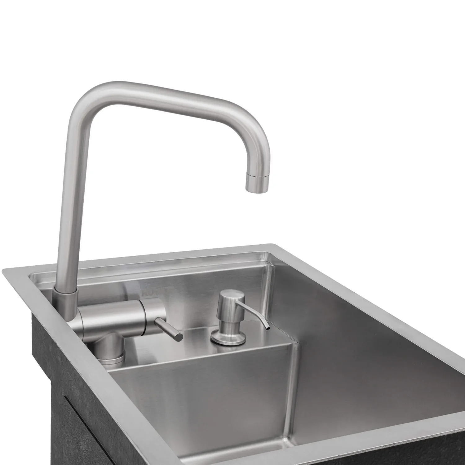 Hot 15" Stainless Steel RV Sink With Concealed Faucet and Soap Dispenser Bar / Prep Sinks|Workstation Sinks