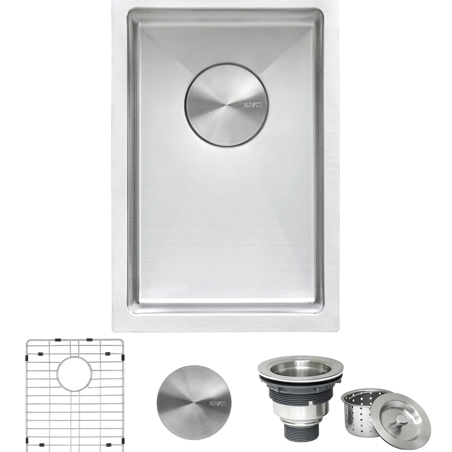 Discount 12" Undermount Bar Prep Tight Raduis 16 Gauge Stainless Steel Kitchen Sink Stainless Steel Sinks|Single Bowl Sinks