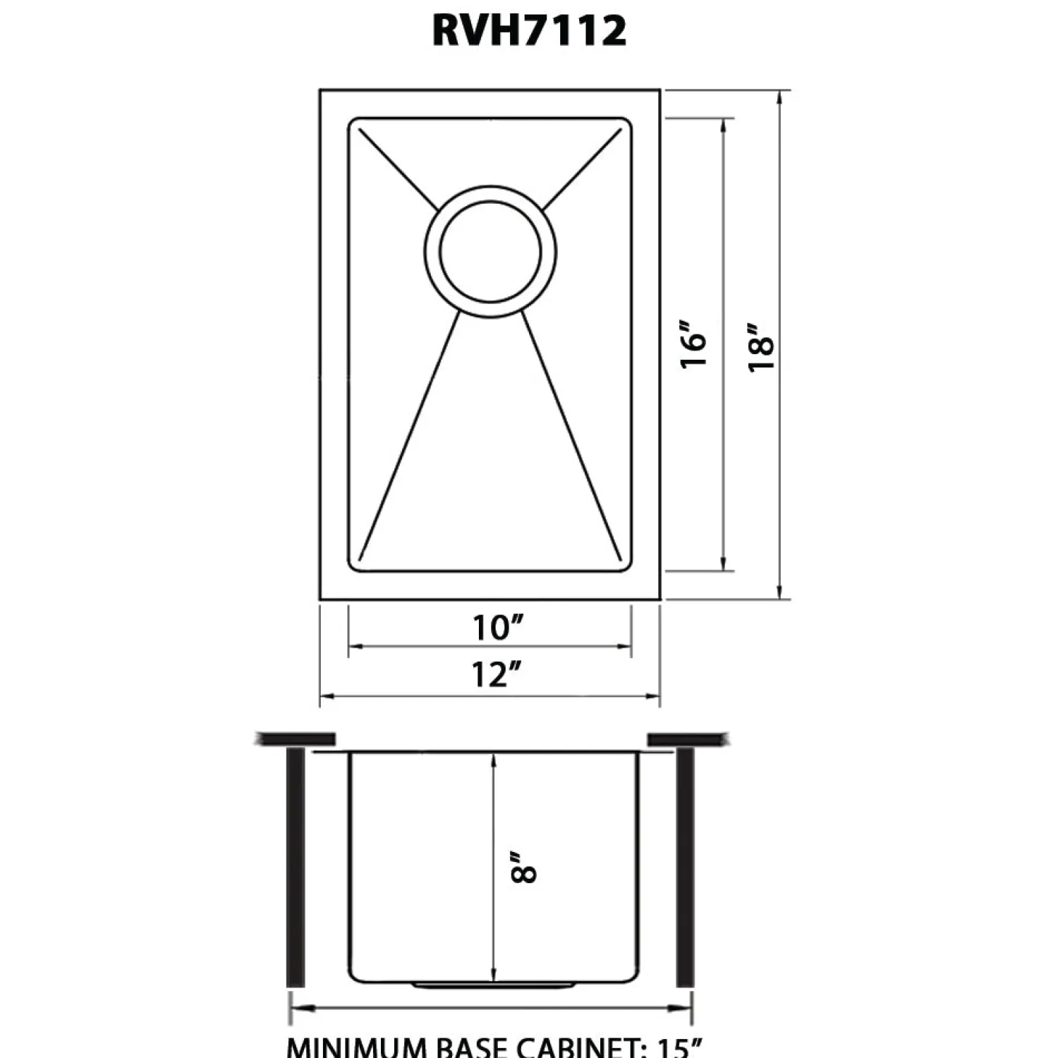 Discount 12" Undermount Bar Prep Tight Raduis 16 Gauge Stainless Steel Kitchen Sink Stainless Steel Sinks|Single Bowl Sinks