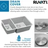 Hot 32" Undermount 30/70 Double Bowl 16 Gauge Stainless Steel Kitchen Sink Stainless Steel Sinks|Double Bowl Sinks