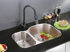 Sale 34" Undermount Double Bowl 16 Gauge Stainless Steel Kitchen Sink Stainless Steel Sinks|Double Bowl Sinks