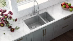 Hot 32" Undermount 70/30 Double Bowl 16 Gauge Stainless Steel Kitchen Sink Stainless Steel Sinks|Double Bowl Sinks