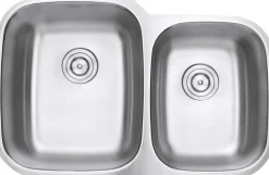 Best 32" Undermount 16 Gauge Double Bowl Stainless Steel Kitchen Sink Stainless Steel Sinks|Double Bowl Sinks