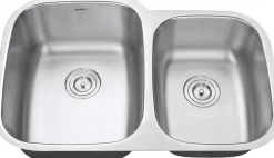 Best 32" Undermount 16 Gauge Double Bowl Stainless Steel Kitchen Sink Stainless Steel Sinks|Double Bowl Sinks