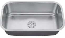 Clearance 32" Undermount 16 Gauge Stainless Steel Single Bowl Kitchen Sink Stainless Steel Sinks|Single Bowl Sinks