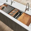 Hot 45" Undermount 16 Gauge Stainless Steel Workstation Sink Undermount Sinks|Single Bowl Sinks