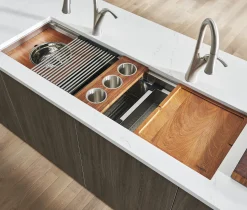 Hot 45" Undermount 16 Gauge Stainless Steel Workstation Sink Undermount Sinks|Single Bowl Sinks